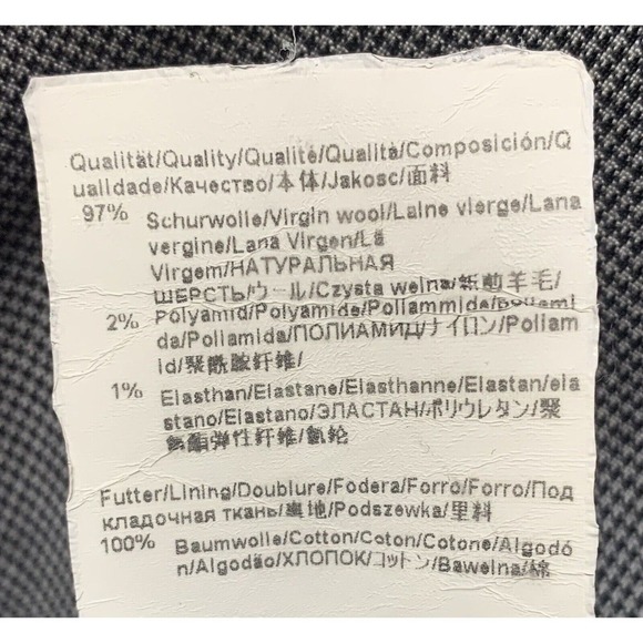 Hugo Boss Wool Blend Slacks Pants 8 Black Business Casual Workwear Career Job - Picture 11 of 11